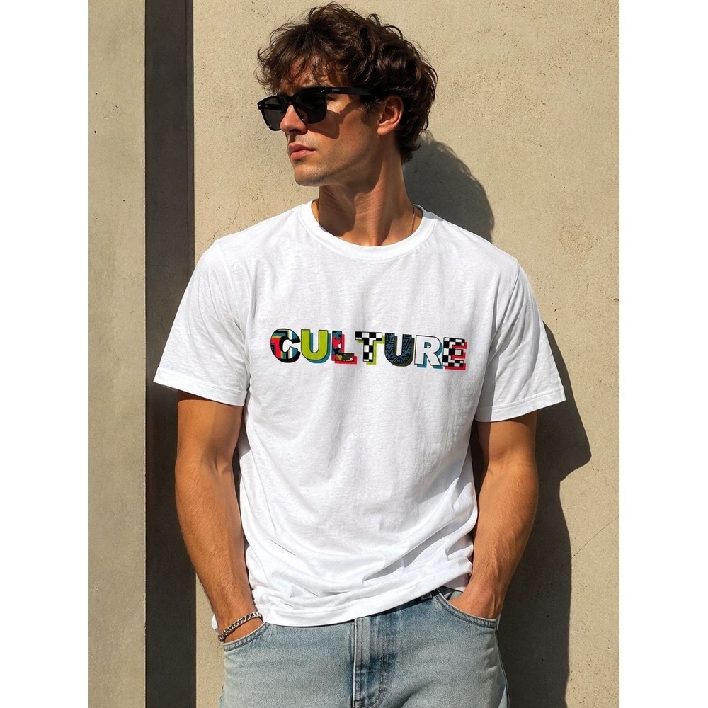 NWT Mens Forever 21 White Culture Graphic T-Shirt Medium